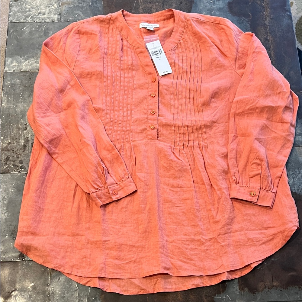 Coldwater Creek Coral Blouse 1X